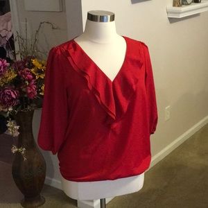 LOFT Red Blouse size xl